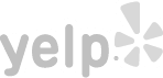 Gray Yelp logo, Yelp reviews for Dr. Grussmark